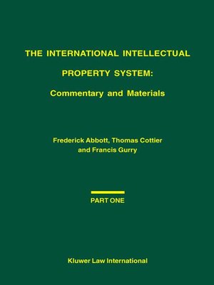 cover image of The International Intellectual Property System
